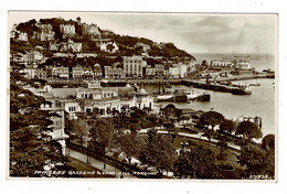 Ref 1473 - Real Photo Postcard - Princess Gardens & Vane Hill - Torquay Devon - Torquay