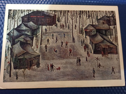 Volleyball In Art - "First Snow At BAM" By Gryzlov - Rare Old Postcard 1977 - Pallavolo