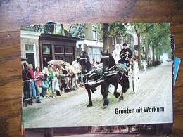 Nederland Holland Pays Bas Workum Met Friese Paarden In Span - Workum