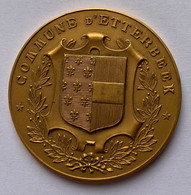 Médaille Bronze. Commune D'Etterbeek. Académie De Musique. M. Willy Godene Art Lyrique Classe M. Mazy 1937 - Profesionales / De Sociedad