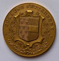 Médaille Bronze. Commune D'Etterbeek. Académie De Musique. M. Willy Godene Art Lyrique Classe M. Mazy 1937 - Professionals / Firms