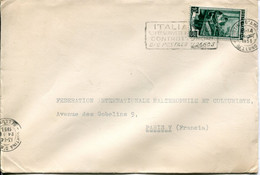 Italia (1953) - 10 Lire "Italia Al Lavoro" Su Stampe Per L'estero - 1946-60: Marcofilia