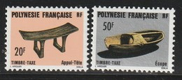 POLYNESIE - Timbres-Taxe  N° 8/9  ** (1987) Artisanat - Portomarken