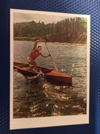 Old Postcard   USSR - Rowing -  1956 Canoeing - Canoe With A Single-bladed Paddle. - Rowing