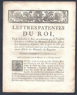 Lettres Patentes Du Roi Du 26 Octobre 1759 Pour La Conversion De La Vaisselle En Espèces Imprimé à Metz - Books & Software