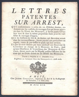 Lettres Patentes Sur Arrest Du 11 Novembre 1759 Pour La Conversion De La Vaisselle En Espèces Imprimé à Metz - Books & Software