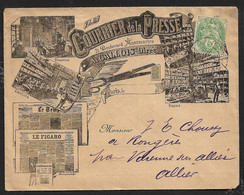 Lettre Entête Illustrée Presse Et Journaux. Oblitéré Paris . - Covers & Documents