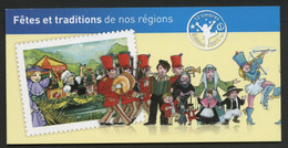 Carnet AUTOADHESIF BC 566 "Fêtes Et Traditions De Nos Régions" 2011. Vendu à La Valeur Faciale. Neuf. TB - Commémoratifs