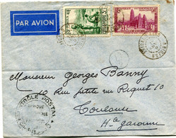 COTE D'IVOIRE LETTRE PAR AVION CENSUREE DEPART ABIDJAN 8 JANV 41 COTE D'IVOIRE POUR LA FRANCE - Storia Postale