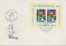 SUISSE - BLOC FEUILLET N° 18 SUR LETTRE FDC. ANNEE 1962 -TB     PRO - JUVENTUTE - Blokken