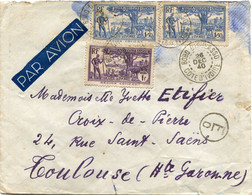 COTE D'IVOIRE LETTRE PAR AVION CENSUREE DEPART BOBO DIOULASSO 26 DEC 40 COTE D'IVOIRE POUR LA FRANCE - Briefe U. Dokumente