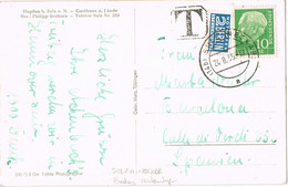 39470. Postal SULZ (Neckar) Alemania Federal 1955. NOTOPFER Berlin, Benefico. TAXE, Vista HOPFAU B. Sulz - Altri & Non Classificati