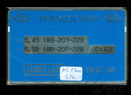 RARE!! * TEST NETHERLANDS : T1 '22'  MINT + 30 TEST LANDIS&GYR Blue NR 004420 TESTCARD * INUTILISÉE * RARE - [4] Test- U. Dienstkarten