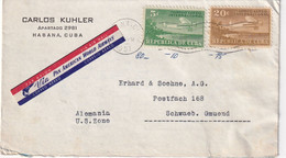 CUBA 1951 PLI AERIEN DE LA HAVANE - Covers & Documents