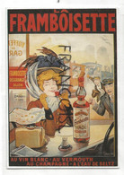 C.P. Reproduction D'une Affiche "La Framboisette". Jeune Femme, Train à Vapeur. Signée Tamagno - Underwood, Clarence F.