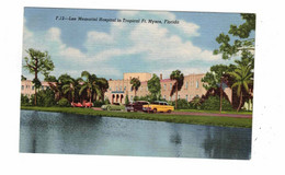 FORT MYERS, Florida, USA, Lee Memorial Hospital , 1955 Linen Postcard, "FIGHT TB" Slogan Cancel - Fort Myers