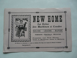 VIEUX PAPIERS - BUVARD : NEW HOME - Machine à Coudre - Textile & Vestimentaire