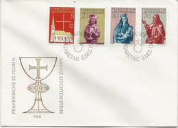 LIECHTENSTEIN -FDC AFFRANCHIE N° 418 A 421 - ANNEE 1966 - FDC