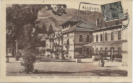 CARTE ALLEVARD OBLITERATION DAGUIN - ALLEVARD SALUT DES VOIES RESPIRATOIRES- ANNEE 1931 - Mechanical Postmarks (Other)