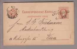 Tschechien Heimat Troppau 1877-04-06 Ganzsache Nach Wien - ...-1918 Prephilately