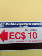 ST LUCIE CABLE ET WIRELESS MAGNETIQUE 10$ UT - St. Lucia