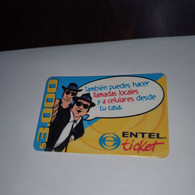 Chile-entel Ticket-(8)-($3.000)-(777-170-116-111)-(30/3/2003)-(look Outside)-used Card+1card Prepiad Free - Chile