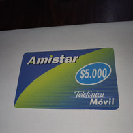 Chile-amistar-telefonica-(10)-($5.000)-(6596-3658-5710-4)-(30/4/2001)-(look Outside)-used Card+1card Prepiad Free - Chile