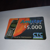 Chile-amistar Plus-(17)-($5.000)-(315968361146)-(61374)-(look Outside)-used Card+1card Prepiad Free - Cile