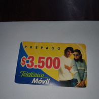 Chile-telefonica Movil-(22)-($3.500)-(7504-4442-9963-0)-(20/8/2004)-(look Outside)-used Card+1card Prepiad Free - Chili