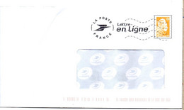 Entier Postal PAP à Fenêtre Lettre En Ligne. Marianne De Catelin. N° D'agrément Au Dos : 251881 Courrier En Ligne. - Prêts-à-poster:  Autres (1995-...)
