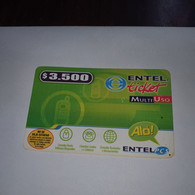 Chile-entel Ticket-(27)-($3.500)-(976-641-499-971)-(30/6/2005)-(look Outside)-used Card+1card Prepiad Free - Chili