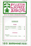 BULLETIN Du MUSEE BASQUE N°92(2°T.1981)ANTHROPOLOGIE AQUITANO-VASCONE/LANGUE BASQUE/Sommaire S.SCAN - Pays Basque