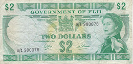 BILLETE DE FIJI DE 2 DOLLARS DEL AÑO 1974   (BANKNOTE) RARO - Figi