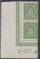 1921. Official. 10 Øre Pair Perf. 14x14½, With Margin No 229-X. Never Hinged. (Michel D17) - JF415028 - Dienstmarken
