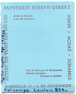 - Double  Buvard Bleu, - Papéterie Joseph GIBERT, Marseille, TBE, Dim : 16 X 21 Cm Plié, Scans. - S