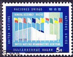 UN New York - Gebäude Der Generalversammlung Der UN (MiNr: 134) 1963 - Gest Used Obl - Gebruikt