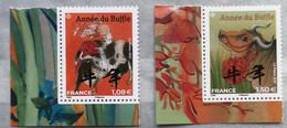 France 2021 Paire Nouvel An Chinois Année Du Buffle Petit Format Neuf ** - Unused Stamps