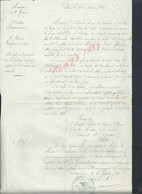 MILITARIA EMPIRE Mt DE LA GUERRE PARIS 1863 3e Br HOPITAUX & INVALIDES SUJET ADMISSION SOLDATS HOSPICE CONFOLENS LIRE : - Documentos