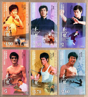 China Hong Kong 2020 Bruce Lee Stamp Martial Art 李小龍 SET Set Six Stamps MNH - Sonstige & Ohne Zuordnung