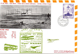 Posta Aerea Vaticano 1973 - Wilbur Wright - Airplane Flugzeug Avion Aviation - Maschinenstempel (EMA)