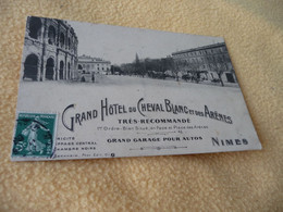 CPA 30 Gard Nîmes Pub Grand Hôtel De Cheval Blanc - Nîmes