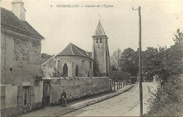- Val D Oise -ref-954- Moisselles - Abside De L Eglise Et Rue - Dépôt Du Petit Journal - - Moisselles
