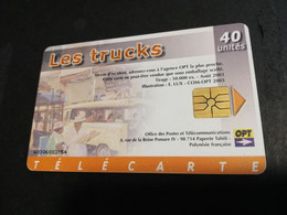 POLINESIA FRANCAISE  CHIPCARD  40 UNITS  LES TRUCKS  STREET SCENE           **4919** - French Polynesia