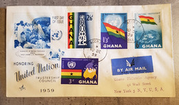 GHANA FDC 1959 UNITED NATIONS TRUSTEESHIP COUNCIL - Ghana (1957-...)