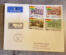 GHANA FDC 1968 ANNIVERSARY OF REVOLUTION - Ghana (1957-...)