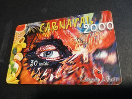POLINESIA FRANCAISE  CHIPCARD  30 UNITS  CARNAVAL 2000           **4921** - French Polynesia