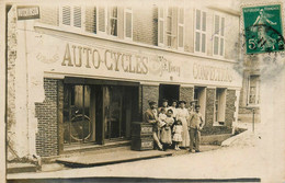 Fécamp * Carte Photo * Devanture Auto Cycles F. BOURY 5rue Queue De Renard * Garage Confections Commerce Magasin - Fécamp