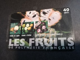 POLINESIA FRANCAISE  CHIPCARD  40 UNITS LES FRUITS DE POLYNESIE FRANCAISE                   **4939** - Frans-Polynesië
