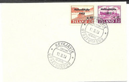 Iceland 1953 FDC 15 Euros - Cartas & Documentos