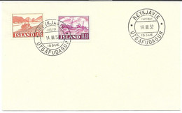Iceland 1952 FDC 8 Euros - Lettres & Documents